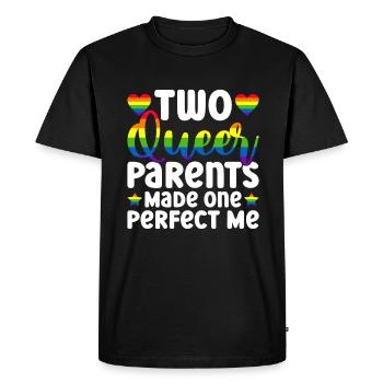 Gay Pride Parents queer Mariage gay - T-shirt Premium bio Homme - noir - Devant - Nico (187cm)