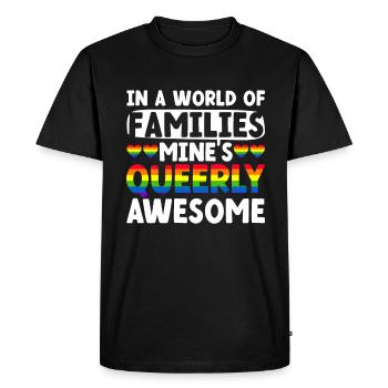 Gay Pride Parents queer Mariage gay - T-shirt Premium bio Homme - noir - Devant - Nico (187cm)