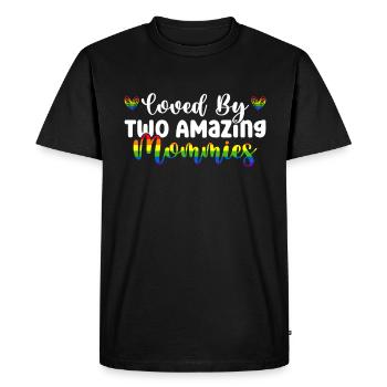 Gay Mom Lesbienne Mères Fête des mères - T-shirt Premium bio Homme - noir - Devant - Nico (187cm)