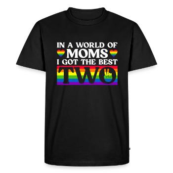 Gay Mom Lesbienne Mères Fête des mères - T-shirt Premium bio Homme - noir - Devant - Nico (187cm)