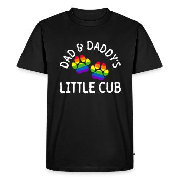 Gay Papa Allié Papa Fête des Pères - T-shirt Premium bio Homme - noir - Devant - Nico (187cm)