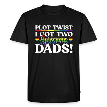 Gay Papa Allié Papa Fête des Pères - T-shirt Premium bio Homme - noir - Devant - Nico (187cm)