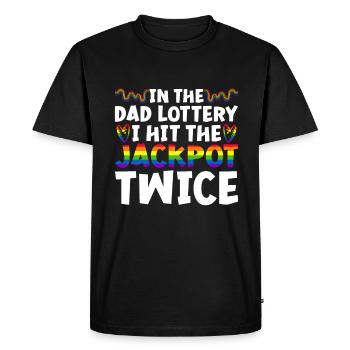 Gay Dad Ally Dad Father’s Day - T-shirt Premium bio Homme - noir - Devant - Nico (187cm)