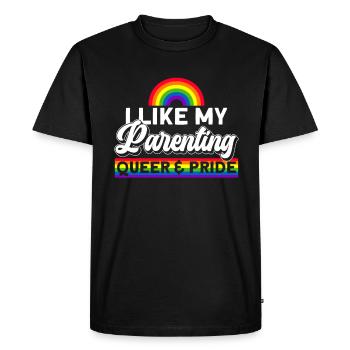 Parents gays Gay Pride Famille Parents queer - T-shirt Premium bio Homme - noir - Devant - Nico (187cm)