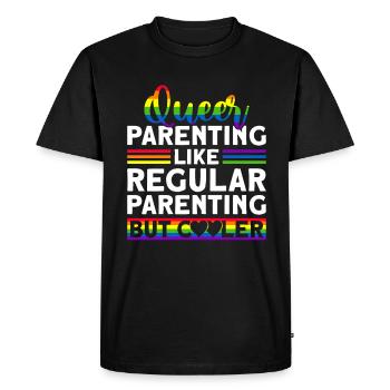 Parents gays Gay Pride Famille Parents queer - T-shirt Premium bio Homme - noir - Devant - Nico (187cm)
