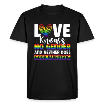 Parents gays Gay Pride Famille Parents queer - T-shirt Premium bio Homme - noir - Devant - Nico (187cm)
