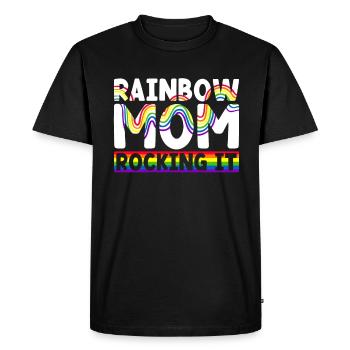 Gay Mom Lesbienne Mères Fête des mères - T-shirt Premium bio Homme - noir - Devant - Nico (187cm)