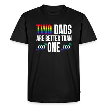 Gay Papa Allié Papa Fête des Pères - T-shirt Premium bio Homme - noir - Devant - Nico (187cm)