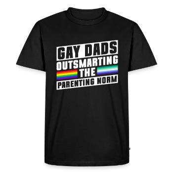 Gay Papa Allié Papa Fête des Pères - T-shirt Premium bio Homme - noir - Devant - Nico (187cm)