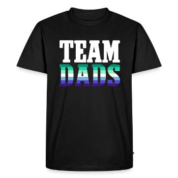 Gay Papa Allié Papa Fête des Pères - T-shirt Premium bio Homme - noir - Devant - Nico (187cm)
