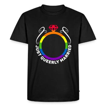 Mariage Gay Pride Mariage Gay - T-shirt Premium bio Homme - noir - Devant - Nico (187cm)