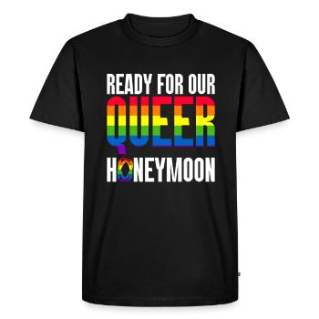 Mariage Gay Pride Mariage Gay - T-shirt Premium bio Homme - noir - Devant - Nico (187cm)
