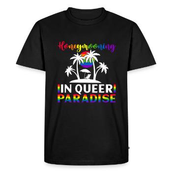 Mariage Gay Pride Mariage Gay - T-shirt Premium bio Homme - noir - Devant - Nico (187cm)