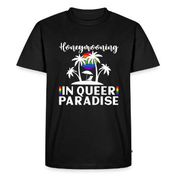 Mariage Gay Pride Mariage Gay - T-shirt Premium bio Homme - noir - Devant - Nico (187cm)