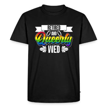 Mariage Gay Pride Mariage Gay - T-shirt Premium bio Homme - noir - Devant - Nico (187cm)