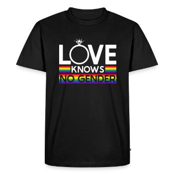 Mariage Gay Pride Mariage Gay - T-shirt Premium bio Homme - noir - Devant - Nico (187cm)