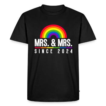 Gay Pride Wedding Lesbian 2024 Gay Marriage - Men's Premium Organic T-Shirt - black - Front - Nico (187cm)