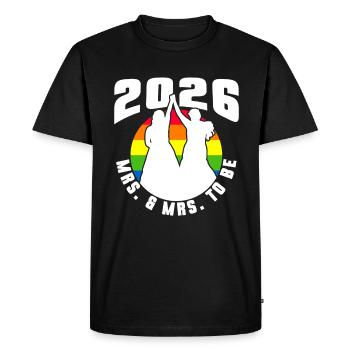 Gay Pride 2026 Wedding Gay Marriage - Men's Premium Organic T-Shirt - black - Front - Nico (187cm)