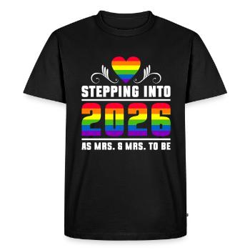 Gay Pride 2026 Wedding Gay Marriage - Men's Premium Organic T-Shirt - black - Front - Nico (187cm)