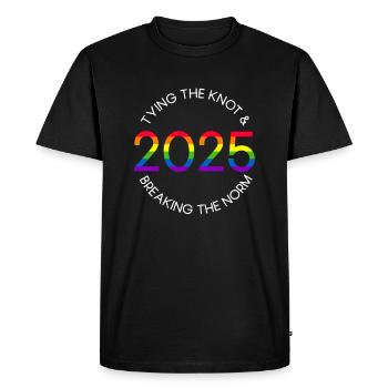 Gay Pride 2025 Wedding Gay Marriage - Men's Premium Organic T-Shirt - black - Front - Nico (187cm)