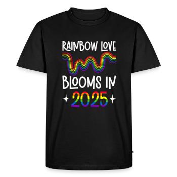 Gay Pride 2025 Wedding Gay Marriage - Men's Premium Organic T-Shirt - black - Front - Nico (187cm)