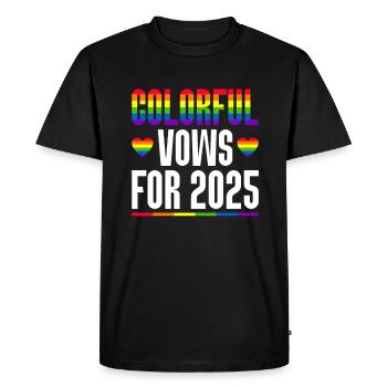 Gay Pride 2025 Wedding Gay Marriage - Men's Premium Organic T-Shirt - black - Front - Nico (187cm)