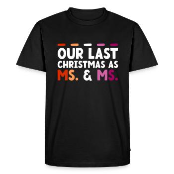Notre dernier Noël en tant que Mme et Mme Gays - T-shirt Premium bio Homme - noir - Devant - Nico (187cm)