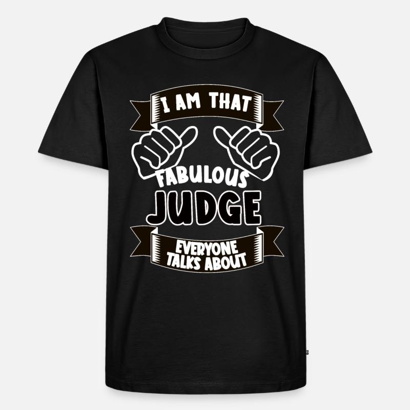 Richter Lustiger Spruch Geschenkidee - Männer Premium Bio T-Shirt - Schwarz