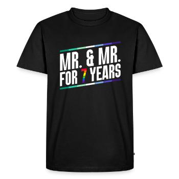 Mariage Gay Pride Mariage Gay - T-shirt Premium bio Homme - noir - Devant - Nico (187cm)