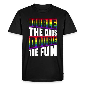 Gay Papa Allié Papa Fête des Pères - T-shirt Premium bio Homme - noir - Devant - Nico (187cm)