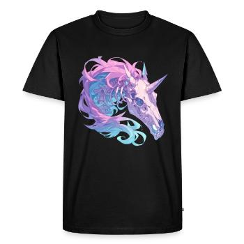 Licorne Halloween Licorne japonaise - T-shirt Premium bio Homme - noir - Devant - Nico (187cm)