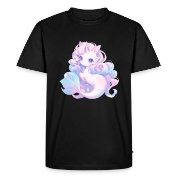 Licorne Sirène Kawaii Japonais - T-shirt Premium bio Homme - noir - Devant - Nico (187cm)