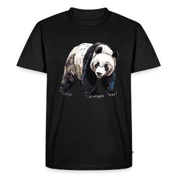 Panda Ours Panda géant japonais - T-shirt Premium bio Homme - noir - Devant - Nico (187cm)