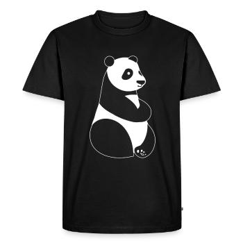 Panda Ours Panda japonais - T-shirt Premium bio Homme - noir - Devant - Nico (187cm)