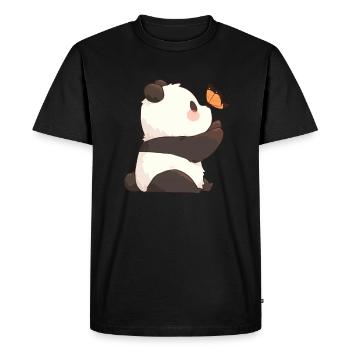 Panda Bear Butterfly Japanese Giant Panda - Men's Premium Organic T-Shirt - black - Front - Nico (187cm)