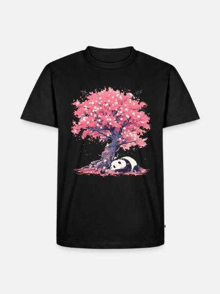 Panda Bear Japanese Giant Panda - Men's Premium Organic T-Shirt - black