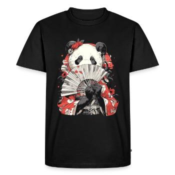 Panda Ours Geisha Panda géant japonais - T-shirt Premium bio Homme - noir - Devant - Nico (187cm)