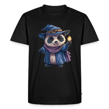 Panda Bear Wizard Panda géant japonais - T-shirt Premium bio Homme - noir - Devant - Nico (187cm)