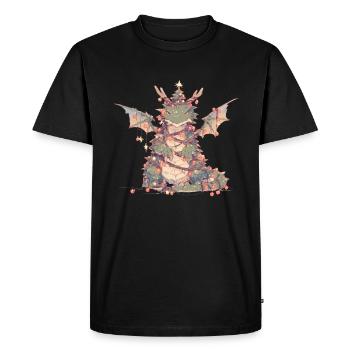 Dragon Noël Dragon Enfants - T-shirt Premium bio Homme - noir - Devant - Nico (187cm)