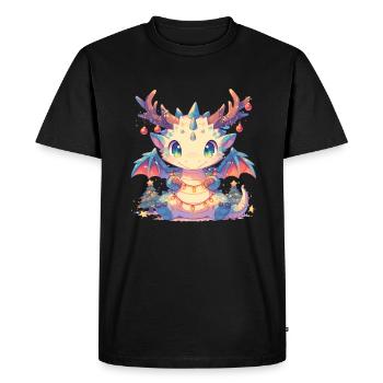 Dragon Noël Dragon Enfants - T-shirt Premium bio Homme - noir - Devant - Nico (187cm)