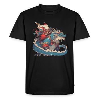 Dragon Noël Dragon Enfants - T-shirt Premium bio Homme - noir - Devant - Nico (187cm)