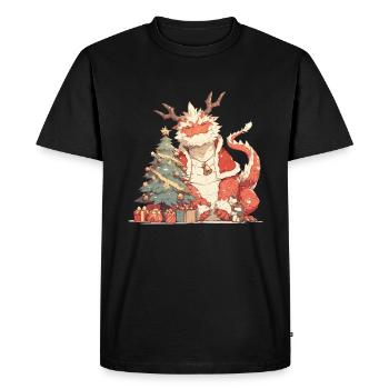 Dragon Noël Dragon Enfants - T-shirt Premium bio Homme - noir - Devant - Nico (187cm)