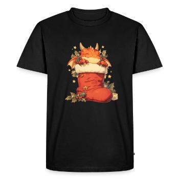 Dragon Noël Dragon Enfants - T-shirt Premium bio Homme - noir - Devant - Nico (187cm)