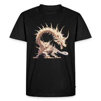 Dragon Squelette Halloween Dragon Enfants - T-shirt Premium bio Homme - noir - Devant - Nico (187cm)