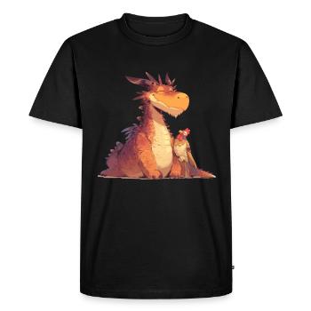 Dragon, Thanksgiving, Dragon, Kids - Men's Premium Organic T-Shirt - black - Front - Nico (187cm)