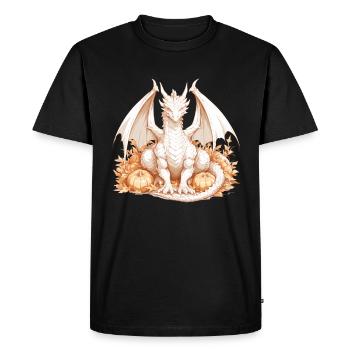 Dragon, Thanksgiving, Dragon, Kids - Men's Premium Organic T-Shirt - black - Front - Nico (187cm)