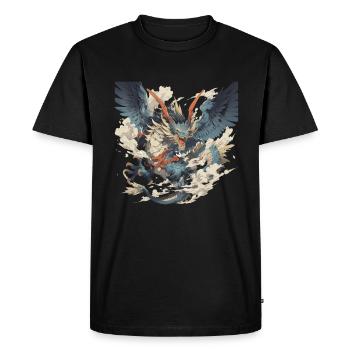 Dragon Thanksgiving Turkey Wings - Men's Premium Organic T-Shirt - black - Front - Nico (187cm)
