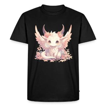 Dragon Turkey Wings Thanksgiving Dragon Kids - Men's Premium Organic T-Shirt - black - Front - Nico (187cm)