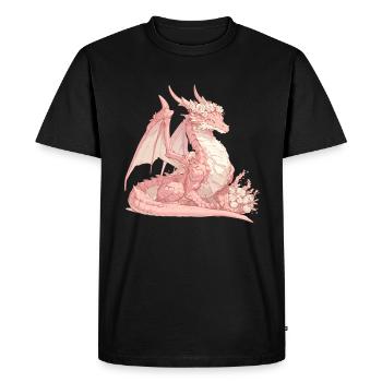 Dragon Rose Saint Valentin Dragon Enfants - T-shirt Premium bio Homme - noir - Devant - Nico (187cm)