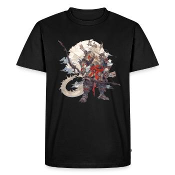 Dragon en tant que Dragon de la Saint-Valentin Cupidon - T-shirt Premium bio Homme - noir - Devant - Nico (187cm)